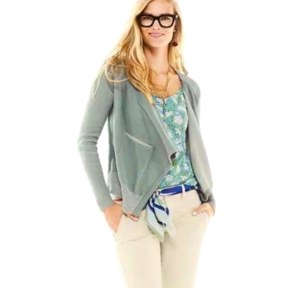 CAbi Open Front Sage Pocket Cardigan #5132 EUC Med
